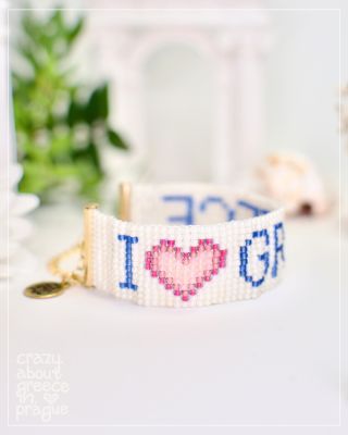 🇬🇷 Pro všechny, kdo mají Řecko „v srdci“ doslova Další náramek z limitované série má jasné poselství: I ❤️ Greece. Modrý...